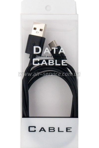 ���� ������ USB 2.0 AM to USB-C 1.0m black Dengos (PLS-TC-BLACK)