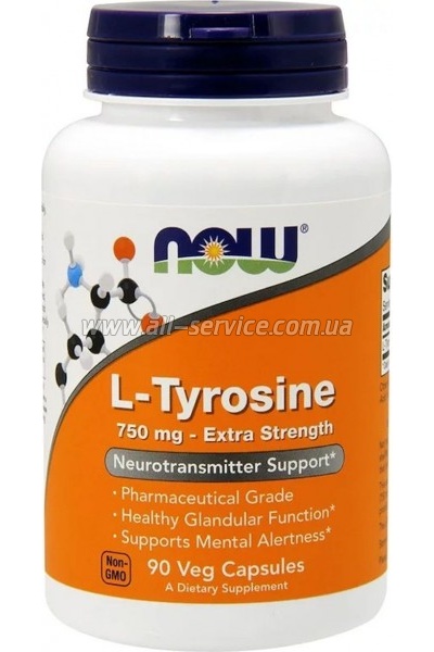  Now Foods L-, L-Tyrosine, 750 , 90   (NOW-00165)