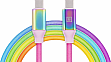���� ������ USB-C to USB-C 1.0m Premium Rainbow REAL-EL (EL123500053)