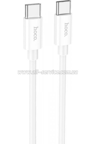 ���� ������ USB-C to USB-C 1.0m Magic silicone PD 60W X87 white HOCO (6931474783264)