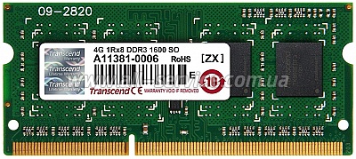    4GB Transcend Jetram DDR3, 1600Mhz (JM1600KSH-4G)
