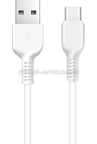 ���� ������ USB 2.0 AM to USB-C 2.0m 3A X20 white HOCO (6957531068914)