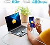 Дата кабель USB-C to USB-C 1.8m 60W 20V/3A premium J5create (JUCX18L18W-N) Дата кабель USB-C to USB-C 1.8m 60W 20V/3A premium J5create (JUCX18L18W-N)