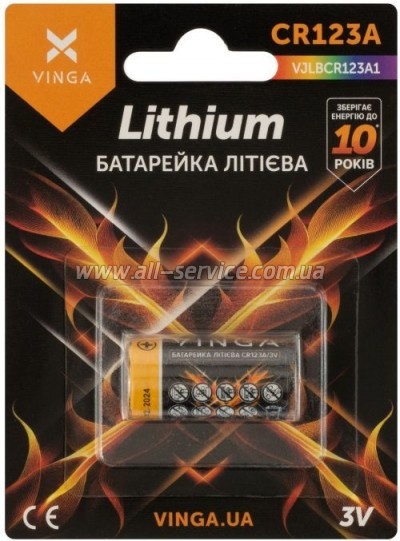  Vinga CR123A Lithium (VJLBCR123A1)