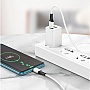 ���� ������ USB-C to USB-C 1.0m 3A 60W silicone BX79 white BOROFONE (6974443384819)