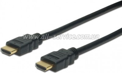 Кабель Assmann HDMI High speed + Ethernet AM/AM black (AK-330114-050-S) Кабель Assmann HDMI High speed + Ethernet AM/AM black (AK-330114-050-S)