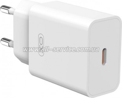 Зарядний пристрій XO L126 20W USB-C PD White (L126_White) Зарядний пристрій XO L126 20W USB-C PD White (L126_White)