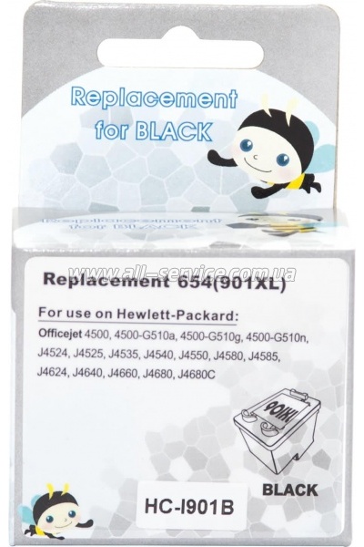 �������� MicroJet �901XL HP Officejet 4580/ 4660 ������ CC654AE Black (HC-I901B)