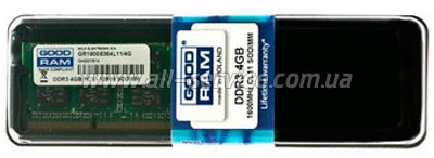  4Gb   GOODRAM DDR3, 1600Mhz  (GR1600S364L11S/4G)