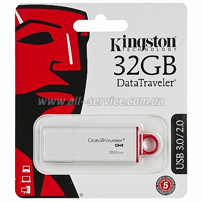  Kingston 32Gb DataTraveler Generation 4 (DTIG4/32GB)