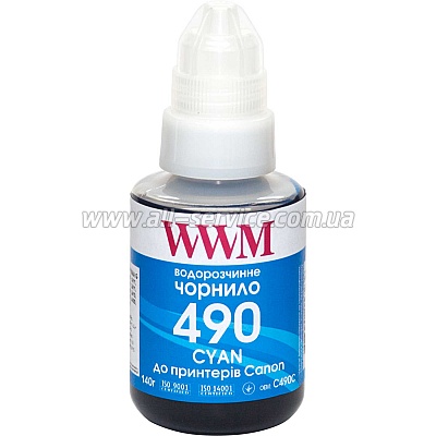  WWM GI-490  Canon G1400/ G2400/ G3400 140 Cyan (C490C)