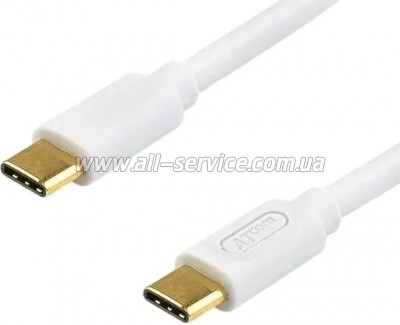 ���� ������ USB-C to USB-C 1.8m 60W 3A QC 3.0 white Atcom (AT-C18)