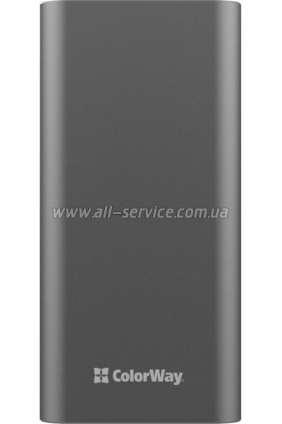 Батарея универсальная ColorWay 20000mAh PD 20W Gray (CW-PB200LPH3GR-PDD) Батарея универсальная ColorWay 20000mAh PD 20W Gray (CW-PB200LPH3GR-PDD)