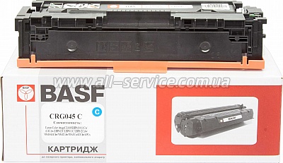  045 Canon BASF LBP610/ MF630/ HP CLJ M252  1241C002/ CF401A/ 201A Cyan (BASF-KT-CRG045C)