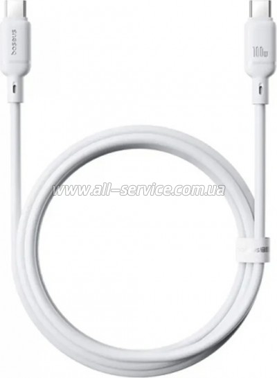 Дата кабель USB-C to USB-C 1.0m 100W white Baseus (P10377704213-00) Дата кабель USB-C to USB-C 1.0m 100W white Baseus (P10377704213-00)