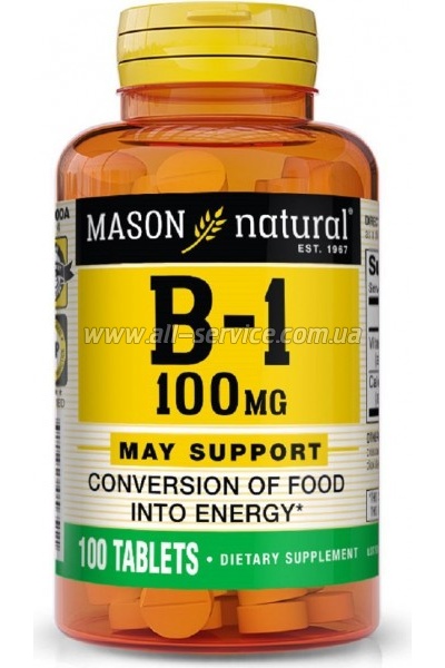  Mason Natural  B1 100 , Vitamin B1, 100  (MAV05651)