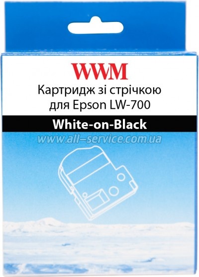 �������� WWM ��� Epson LW-700 24mm � 8m White-on-Black (WWM-SD24K)