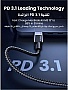 ���� ������ USB-C to USB-C 2.0m PD3.1 240W 480Mbps braided black Ugreen (75732)