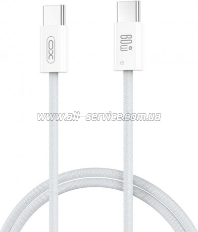 ���� ������ USB-C to USB-C 1.0m 60W white XO (CB-Q73CC)