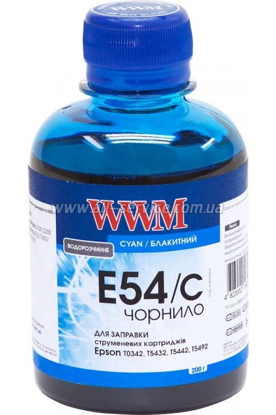  WWM 200 EPSON Stylus Photo 2100/ 2200/ Pro 4000/ 7600/ 9600/ 10600 Cyan (E54/C)