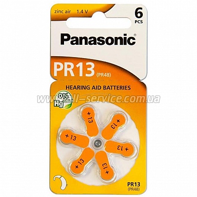     Panasonic ZA-13 / 6BL Zinc Air (PR-13/6LB)