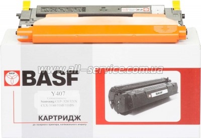 Картридж BASF Samsung CLP-320/ 320N/ 325/ CLX-3185 аналог CLT-Y407S Yellow (BASF-KT-CLTY407S) Картридж BASF Samsung CLP-320/ 320N/ 325/ CLX-3185 аналог CLT-Y407S Yellow (BASF-KT-CLTY407S)