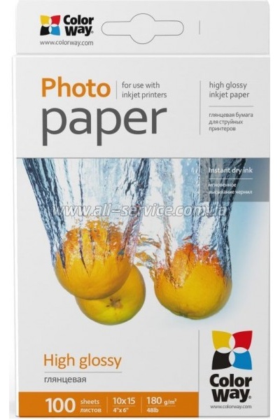  ColorWay glossy 180/ 10x15 100 (PG1801004R)