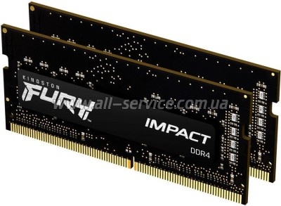     SoDIMM DDR4 64GB (2x32GB) 3200 MHz Fury Impact Kingston Fury (ex.HyperX) (KF432S20IBK2/64)