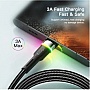 ���� ������ USB 2.0 AM to USB-C 0.5m 3A LED black Essager (EXCT-XCDB01)