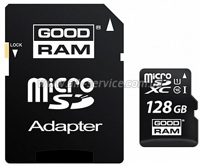   128GB GOODRAM microSDXC Class 10 UHS I+  RETAIL 10 (SDU128GXCUHS1AGRR10)