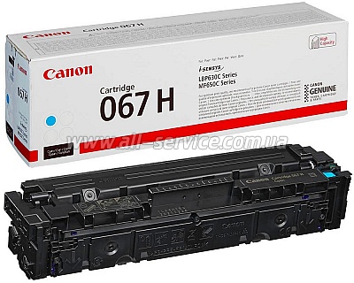   Canon 067H Canon MF651Cw/ MF655Cdw/ MF657Cdw/ LBP631Cw/ LBP633Cdw Cyan (5105C002)