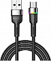 ���� ������ USB 2.0 AM to USB-C 2.0m 3A LED black Essager (EXCT-XCDA01)