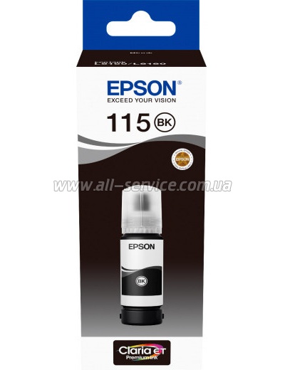  Epson 115 EcoTank L8160/ L8180 Black Pigment (C13T07C14A)