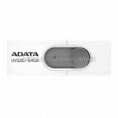  64GB ADATA UV220 USB 2.0 WHITE/GRAY (AUV220-64G-RWHGY)