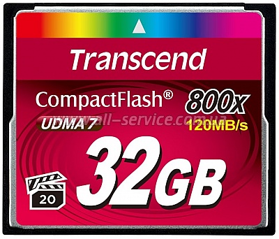   32GB TRANSCEND Compact Flash 800X (TS32GCF800)