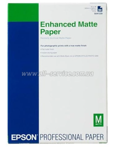  Epson Enhanced Matte Paper 192/ A3+ 100 (C13S041719)
