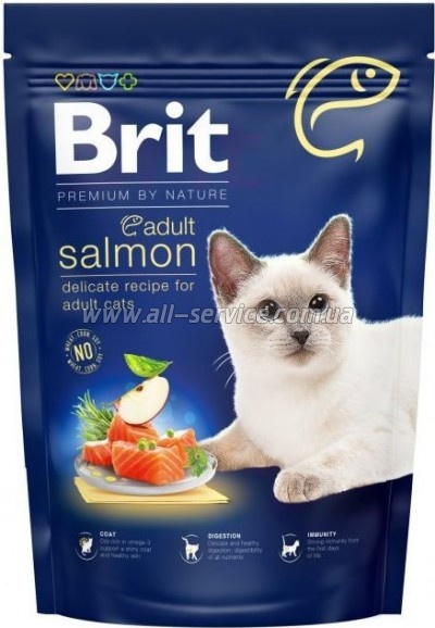     Brit Premium by Nature Cat Adult Salmon 300 (8595602552979)