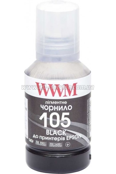 WWM 105  Epson L7160/ 7180 140 Black  (E105BP)