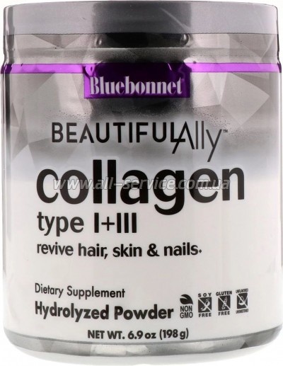  Bluebonnet Nutrition  1  3 , Beautiful Ally, Collagen Type I + III, (BLB1508)