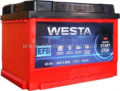 ����������� ������������� Westa 6CT-63 � (1) RED EFB