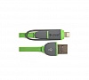 PowerPlant Quick Charge 2A USB 2.0 AM  Lightning/Micro 2green (CA910502)