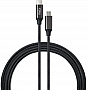   USB-C to USB-C 2.0m 100W E-Mark Chip Nylon Vinga (VCPCTC100BK2)