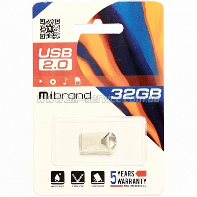  Mibrand 32GB Hawk Silver USB 2.0 (MI2.0/HA32M1S)