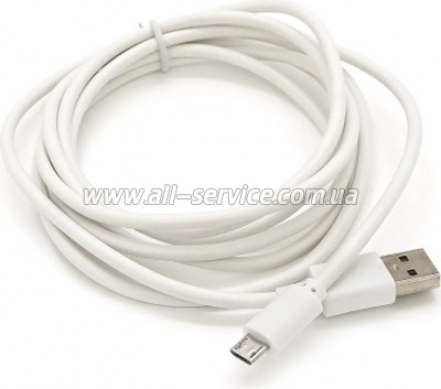 ���� ������ USB 2.0 AM to Micro 5P 2.0m white Voltronic (USB2AMMicW/05104)