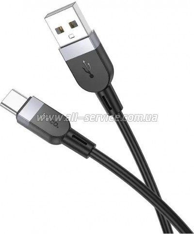 ���� ������ USB 2.0 AM to USB-C 1.0m silicone X109 Energy black HOCO (6942007636247)