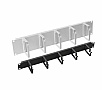  MIRSAN 19" 1U 5  RAL 9005 (MR.OKB1U19.01)