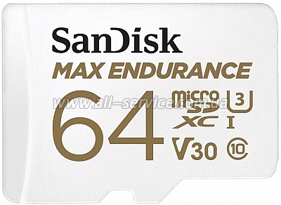   SanDisk 64GB microSDXC C10 UHS-I U3 Max Endurance (SDSQQVR-064G-GN6IA)