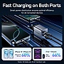 Зарядний пристрій Vention 2xUSB-C PD45W GaN + cable USB-C to USB-C 1.0m black gray (TZ-FCDH0-EU) Зарядний пристрій Vention 2xUSB-C PD45W GaN + cable USB-C to USB-C 1.0m black gray (TZ-FCDH0-EU)
