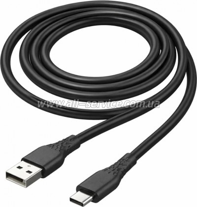 ���� ������ USB 2.0 AM to USB-C 2.0m 3A textured PVC black ColorWay (CW-CBUC095-BK)