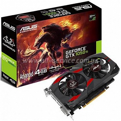  ASUS GeForce GTX1050TI 4GB DDR5 OC CERBERUS (CERBERUS-GTX1050TI-A4G)